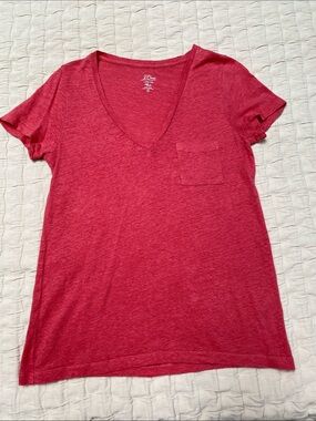 J.Crew Short Sleeve Linen V-neck Tee